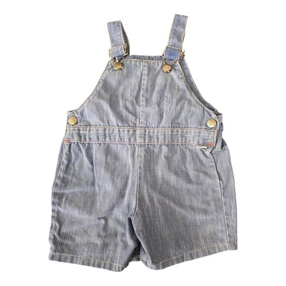 Vintage Billy The Kid Denim Overalls Shortalls SZ 4T - Picture 1 of 7